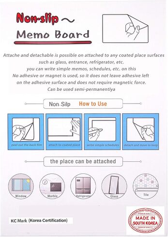 Dry Erase Board Refrigerator Whiteboard Wall Sticker Easy Removable Non Magnetic - Marker Board Sheets Easy Attached & Detached on Glass Without Glue - for Office Restaurant Simple Memo in Saudi Arabia