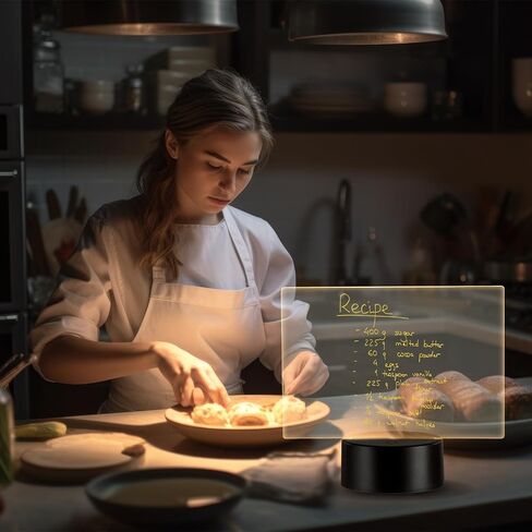 مجموعتان من لوحة المسح الجاف من الأكريليك مع لوحة ملاحظات LED خفيفة مقاس 7.3 بوصة × 5 بوصة مع لوحة رسائل متوهجة للتحكم عن بعد بالألوان مع لوحة رسائل حامل للمكتب والمنزل والمدرسة، تتضمن العلامات in Saudi Arabia