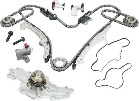 مجموعة سلسلة التوقيت مع مضخة مياه متوافقة مع 2007-2010 Ford Mercury 3.5L Lincoln Mazda 3.7L DOHC استبدال # AT4Z-6306-A، 7T4Z-6256-A in Kuwait