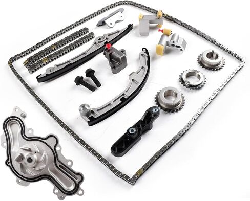 مجموعة سلسلة التوقيت مع مضخة مياه متوافقة مع 2007-2010 Ford Mercury 3.5L Lincoln Mazda 3.7L DOHC استبدال # AT4Z-6306-A، 7T4Z-6256-A in Kuwait