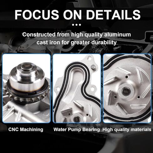 مجموعة سلسلة التوقيت مع مضخة مياه متوافقة مع 2007-2010 Ford Mercury 3.5L Lincoln Mazda 3.7L DOHC استبدال # AT4Z-6306-A، 7T4Z-6256-A in Kuwait