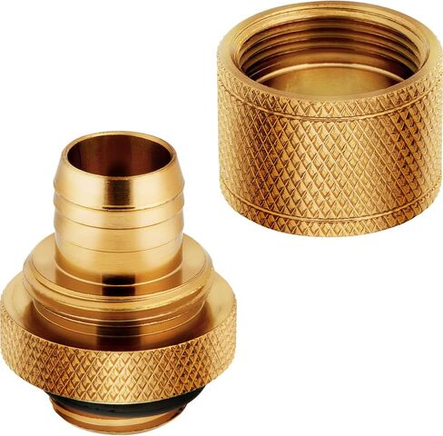 Corsair Hydro X Series, XF Compression 10/13 mm (3/8" or 1/2") ID/OD Fittings, Four Pack (G1/4 Inch BSPP Port Threads, Solid Brass Durability, Compatible with Additional Hydro X Adapters) Gold in Saudi Arabia