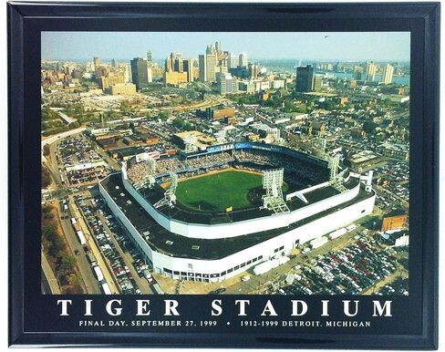 Detroit Tigers Comerica Park and Old Tigers Stadium - Set of 2 Framed Lithographs of Dramatic Aerial Photos - Treasured Collector Items and Unique Gift! in Saudi Arabia