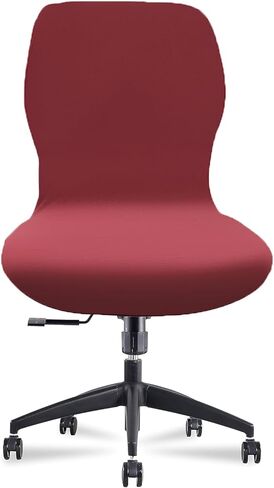 أغطية كراسي مكتب مخملية قابلة للتمدد بدون ذراع - غطاء ملون قابل للتمدد لكراسي المكتب (وردي) in Kuwait