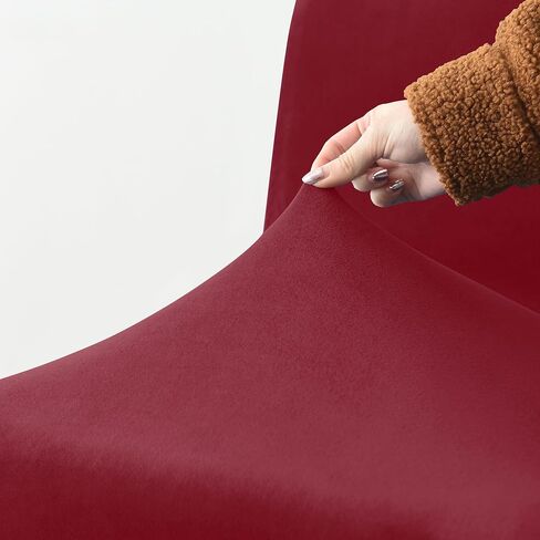 أغطية كراسي مكتب مخملية قابلة للتمدد بدون ذراع - غطاء ملون قابل للتمدد لكراسي المكتب (وردي) in Kuwait