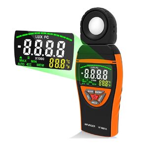 Light Meters, Digital Illuminance Meter,High Accuracy and Fast Response,Light Detector: Used for Light Detection,LCD Display,1-400,000Lux(8801B)