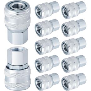 12 Pcs 775 1/4" FNPT A Style Coupler 1/4" FNPT a Style Air Fittings Compatible with Milton a Style Plugs #778, #777, #777-4, #777-6, #1777-4 and #1777-6