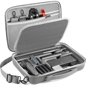 Carrying Case for Insta360 X5, Dual Layer Storage Protective Travel Bag for Insta 360 X5 Battery Fast Charge Hub Accessories Bullet Time Handle/114CM Selfie Stick