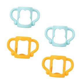 4Pcs Silicone Bottle Handles Non Slip Accessory for Wide Mouth Bottles Comfortable Grip for Easy Feeding and Material for Long Lasting Use