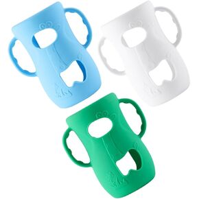 3pcs Baby Handles for Glass Baby Silicone Sleeves with Handles for Kids