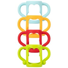 4Pcs Silicone Bottle Handles Ergonomic Grip for Easy Holding Compatible with Bottles Flexible Comfortable Design