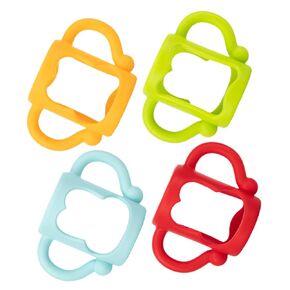 4pcs Silicone Bottle Handles Comfortable Grip for Easy Feeding Bright Colors for Newborns Washable and Safe Design for Bottle Holders