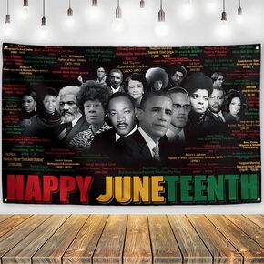 Juneteenth Decorations Happy Juneteenth Backdrop African American 19th June 1865 Banner Juneteenth Decorations and Supplies for Home Party