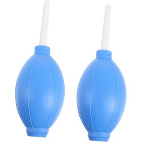 POPETPOP 2pcs Silicone Dust Blower Ball for Camera Phone Keyboard Cleaning Oval Shaped Pump Tool with Short Nozzles Portable Dust
