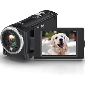 Video Camera Camcorder, 2.7K 50MP Digital Camera Recorder 16X Digital Zoom 270 Degree Rotation LCD Vlogging Camera Support up to 128GB (32GB)