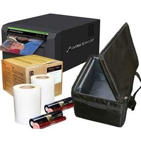 Sinfonia Color Stream CS2 Dye Sub Photo Printer with a 4x6 Media Case Kit (600 Prints) and a Printer Carrying Soft Case Bundle
