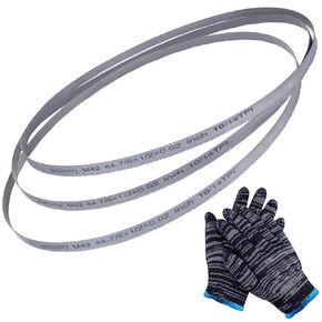 44-7/8 Inch Bandsaw Blades 10/14 TPI for Milwaukee 48-39-0551, DeWalt DCS374B Portable Band Saw, 44-7/8" x 1/2" x .020", 3-Pack Gift a Pair of Gloves