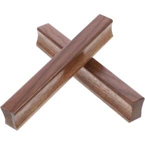 ARTIBETTER Wooden Cabinet Door Handles Set of 2 Black Pulls for Dresser Drawer Easy Install