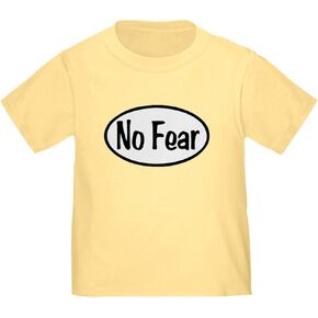 CafePress No Fear Oval Toddler T Shirt Cute Toddler Graphic Tee, 100% Cotton
