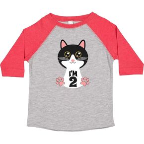 inktastic 2nd Birthday Cat 2 Year Old Girl Toddler T-Shirt