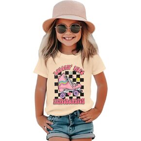 Rollin into Kindergarten Shirt for Baby Girl Roller Skate Tshirt Kids Back to School Outfit First Day of School Tee