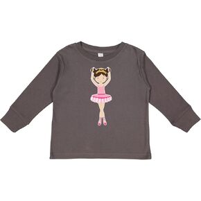 inktastic Ballerina with 2 Buns Toddler Long Sleeve T-Shirt