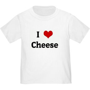 CafePress I Love Cheese Toddler T Shirt Cute Toddler Graphic Tee, 100% Cotton