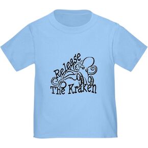 CafePress Release The Kraken Toddler T Shirt Cute Toddler Graphic Tee, 100% Cotton
