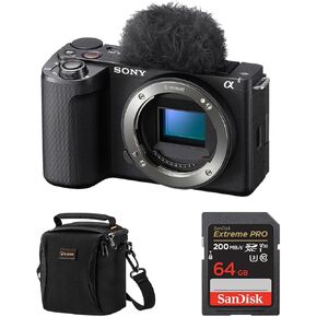 Alpha ZV-E10 II Mirrorless Camera Bundle with 64GB Memory Card, Shoulder Bag