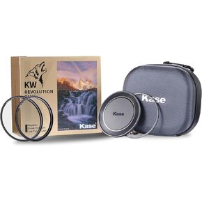 Kase Revolution Plus Entry Filter Kit Magnetic Shockproof Tempered Optical Glass w Color Coded Rings inc CPL UV Lens Cap & Case (82mm)