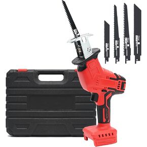 Brushless Cordlss Reciprocating Saw Compatible with Milwaukee M18 Battery, Electric Saw Kit With 4 Blades,3000 SPM, LED Light for Wood, Metal, PVC Pipe, Trees Trimming