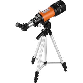 التلسكوب الفلكي 70 ملم 150X طاقة عالية من التلسكوب أحادي التراكب نطاق ting مع 5 × 24 Finder Scope Tripod Moon Filter 3x Barlow Lens for Star يحدق الطيور في التخييم