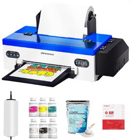 طابعة Punehod A3 L1800 DTF مع وحدة تغذية لفة ، آلة طباعة نقل DTF للطباعة DIY Dark and Light Direct to Film Printer (الفرن غير مدرج)