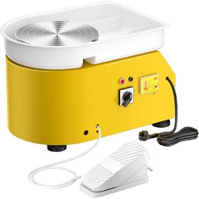 350W 25cm Brushless Electric Pottery Wheel Machine For Student Amateur Electric Pottery Wheel Ceic Shaping Tool With Pedal For Beginnners DIY Use(Yellow)