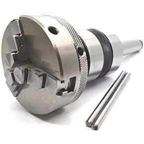 MT3 Shank Revolving Live Center M14x 1 with 65 mm 3 Jaws Self Centering Chuck - Lathe's Tailstock 3MT