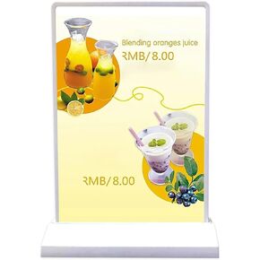 A4 LED Light Box, Advertising Display Frame, LED Menu Board Display Tabletop Standing, Illuminated Poster Holder, Menu Display Bar Counter