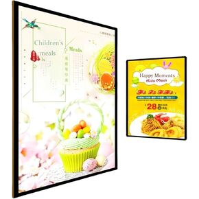 A4 LED Light Box, Ultra-Slim Advertising Display Frame, Double-Sided Illuminated Light Box Advertising Display Sign(Plug in)