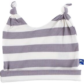 KicKee Pants Print Double Knot Hat (Preemie, Essentials Feather Contrast Stripe)