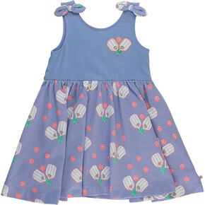 RuffleButts Baby/Toddler Girls Knit Tie Shoulder Twirl Dress