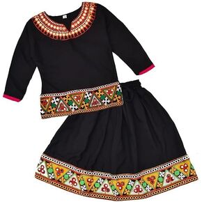 Rajasthani Ethnic Traditional Lehenga Choli Full Sleeve For Baby Kid Girls