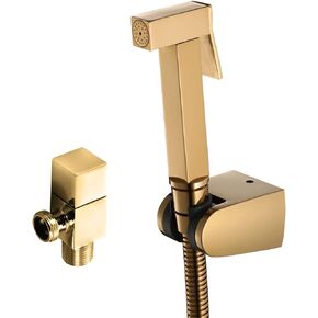Handheld Bidet Sprayer for Toilet Cold Water Baby Cloth Diaper Sprayer Wall Mounted Brass Toilet Sprayer High Pressure Handheld Sprayer Kit with Angle Valve Baby Cloth Diaper Cleaning,Chrome(Chrome)