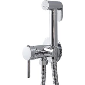 Handheld Bidet Sprayer for Toilet, Baby Cloth Diaper Sprayer Hot and Cold Water Toilet Sprayer Wall Mounted Brass Handheld Sprayer Kit for Personal Hygiene Cleaning,Brushed Gold(Chrome) (Chrome)