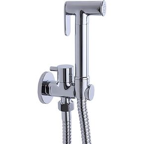 Brass Handheld Bidet Sprayer for Toilet, Chrome Toilet Bidet Sprayer Kit Wall Mounted Bathroom Cloth Diaper Sprayer Set with Single Cold Water for Personal Hygiene, Pet Bathing