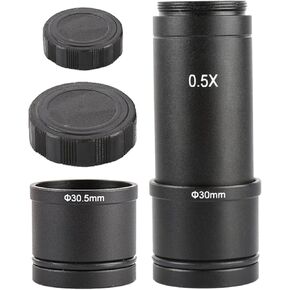 عدسة محول مجهر 0.5x C Mount Lens 23.2 إلى 30/30.5 ملم عدسة تخفيض العدسة الإلكترونية للعدسة العدسة CCD CCD 0.5x ج.