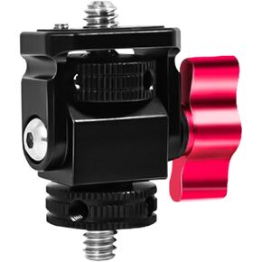 180 360 Degree Swivels Tilt Monitors Holder Mount Quick Release Cold Shoe 1/4 Screw for DSLR Camera Light Bracket