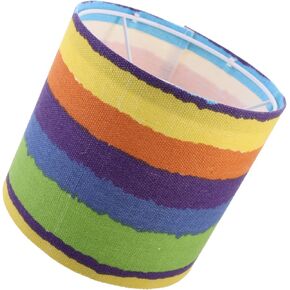 1Pc Rainbow Cloth Light Cover Decorative Lamp Shade for Ceiling Table Lights Modern Art Design Easy to Install Sturdy Practical for Home Decor