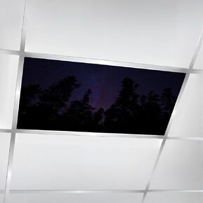6 Pack Fluorescent Light Covers for Ceiling Lights rising forest Canary Islands Star Field Night Spain Star Space Magnetic Light Filters Diffuser Shade for Classroom Home Office School