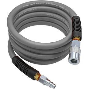 yotoo hybrid lead-in er-in inc 1/2 inch by 10 fed 300 psi duty ، خفيفة الوزن ، مقاومة kink ، جميع الأحوال الجوية مع 3/8 بوصة مقرنة سريعة وصعود ، رمادي ، رمادي