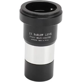 2X Barlow Lens 1.25in Multi Coated Metal Telescope Accessory - High Clarity Eyepiece for Lunar and Planetary Observation