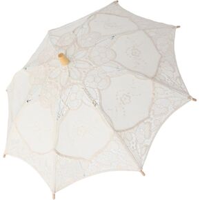 SAFIGLE Vintage Umbrella Lace Umbrella Wedding Bridal Umbrella Embroidery Lace Umbrella Decorative Photography Prop Umbrella